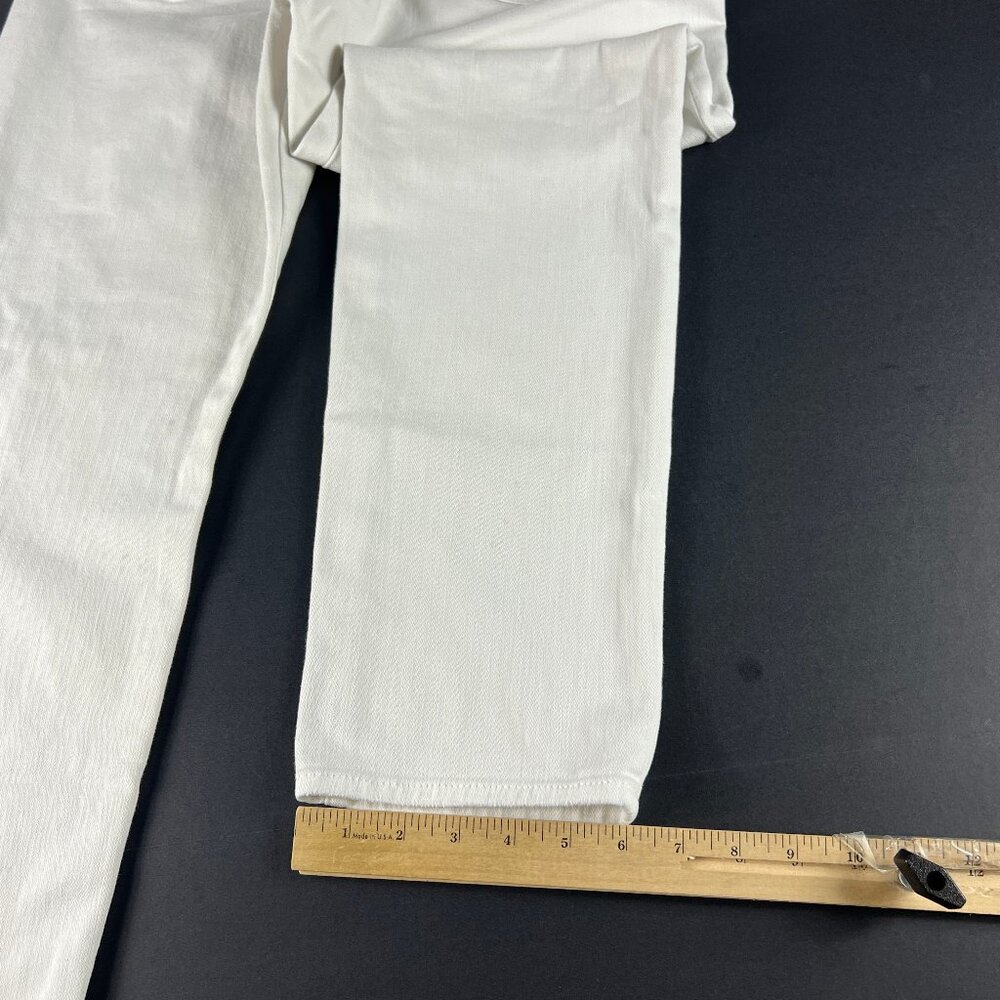 7 For All Mankind Jeans Women 34x28* Josefina Boyfriend Ankle White Denim Tag 30 - Picture 11 of 16